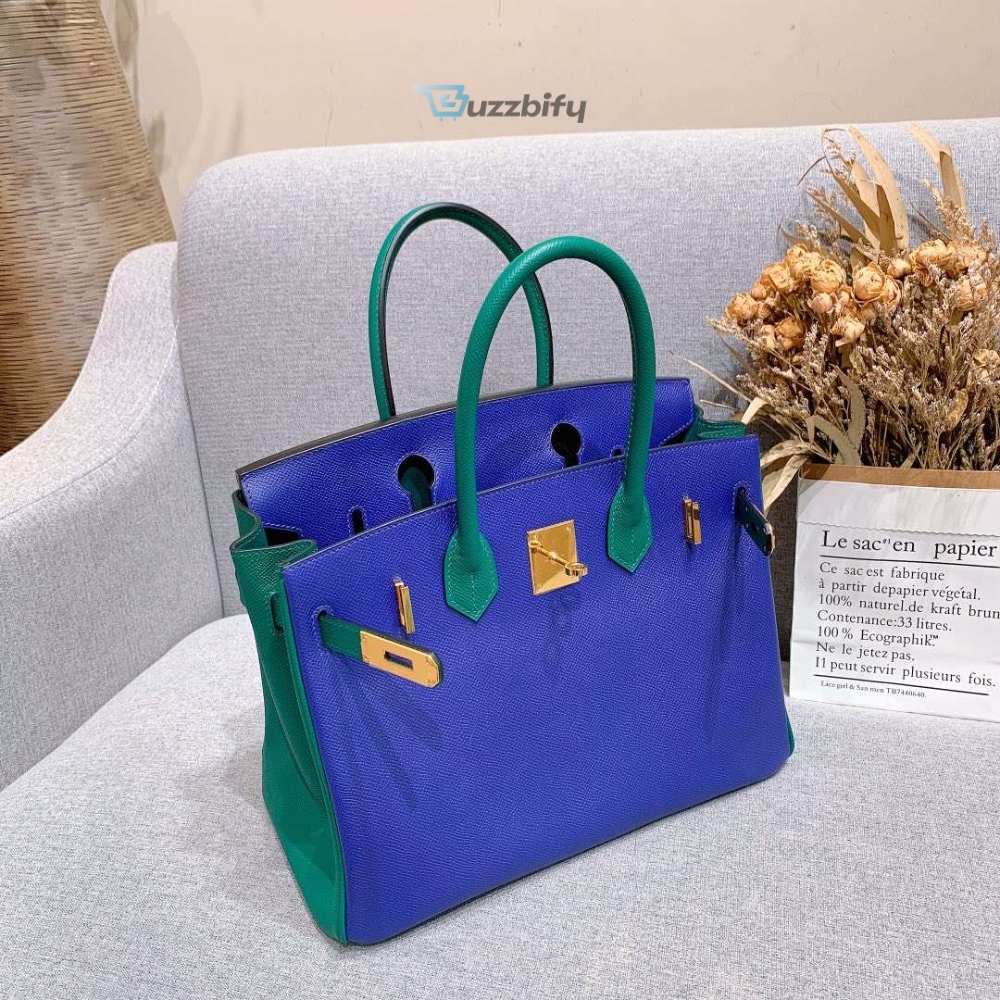 Hermes Braise Crocodile Birkin 30 Handbag Blue For Women 30Cm 11.8In