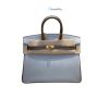 Hermes Brikin 25 Beton Togo Blue For Women 25Cm  9.8In