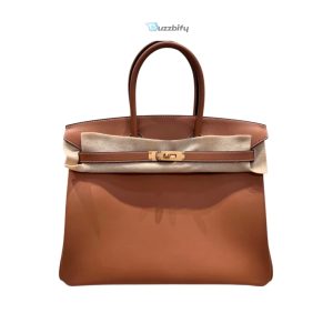Hermes Brikin 35 Beton Togo Brown For Women 35Cm  13.8In