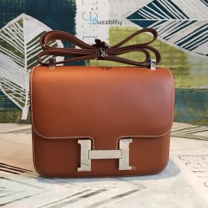 Hermes Constance 24 Swift Brown For Women Silver Toned Hardware Womens Handbags Shoulder Bags 9.5In24cm