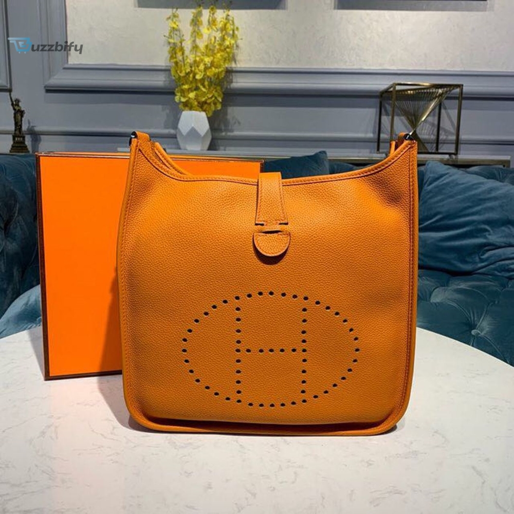 Hermes Evelyne Iii Gm Bag Orange For Women 11.8In30cm