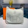 Hermes Evelyne Iii Gm Bag White For Women 11.8In30cm