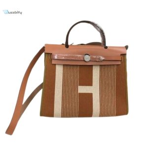 Hermes Herbag Zip Bag Blackbrownred For Women 31Cm  12.2In