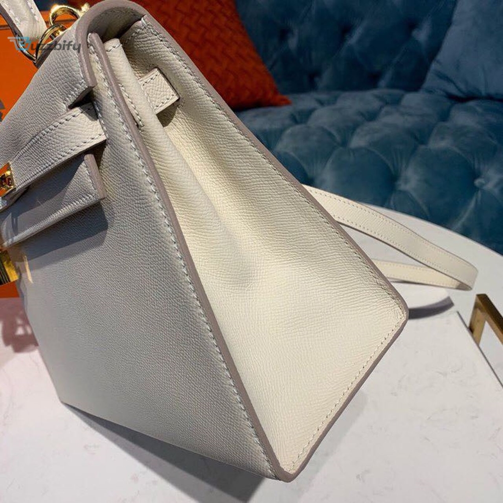 Hermes Kelly Craie For Women Gold Toned Hardware 10In25cm