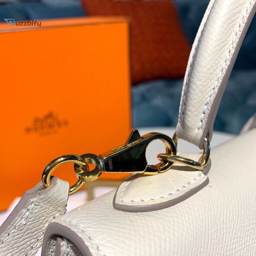 Hermes Kelly Craie For Women Gold Toned Hardware 10In25cm