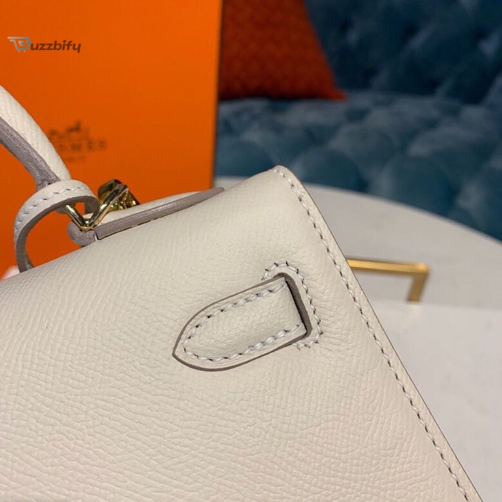 Hermes Kelly Craie For Women Gold Toned Hardware 10In25cm