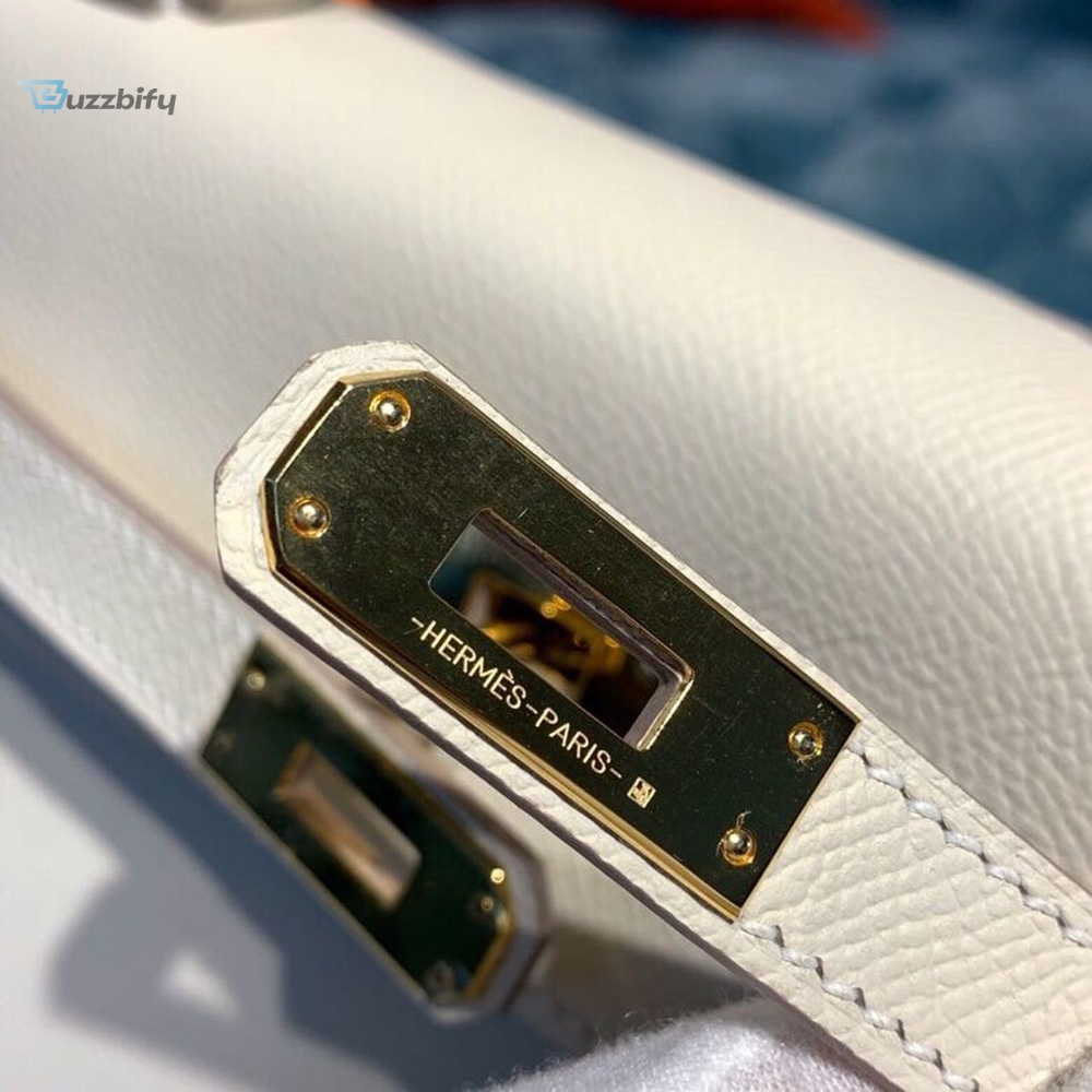 Hermes Kelly Craie For Women Gold Toned Hardware 10In25cm