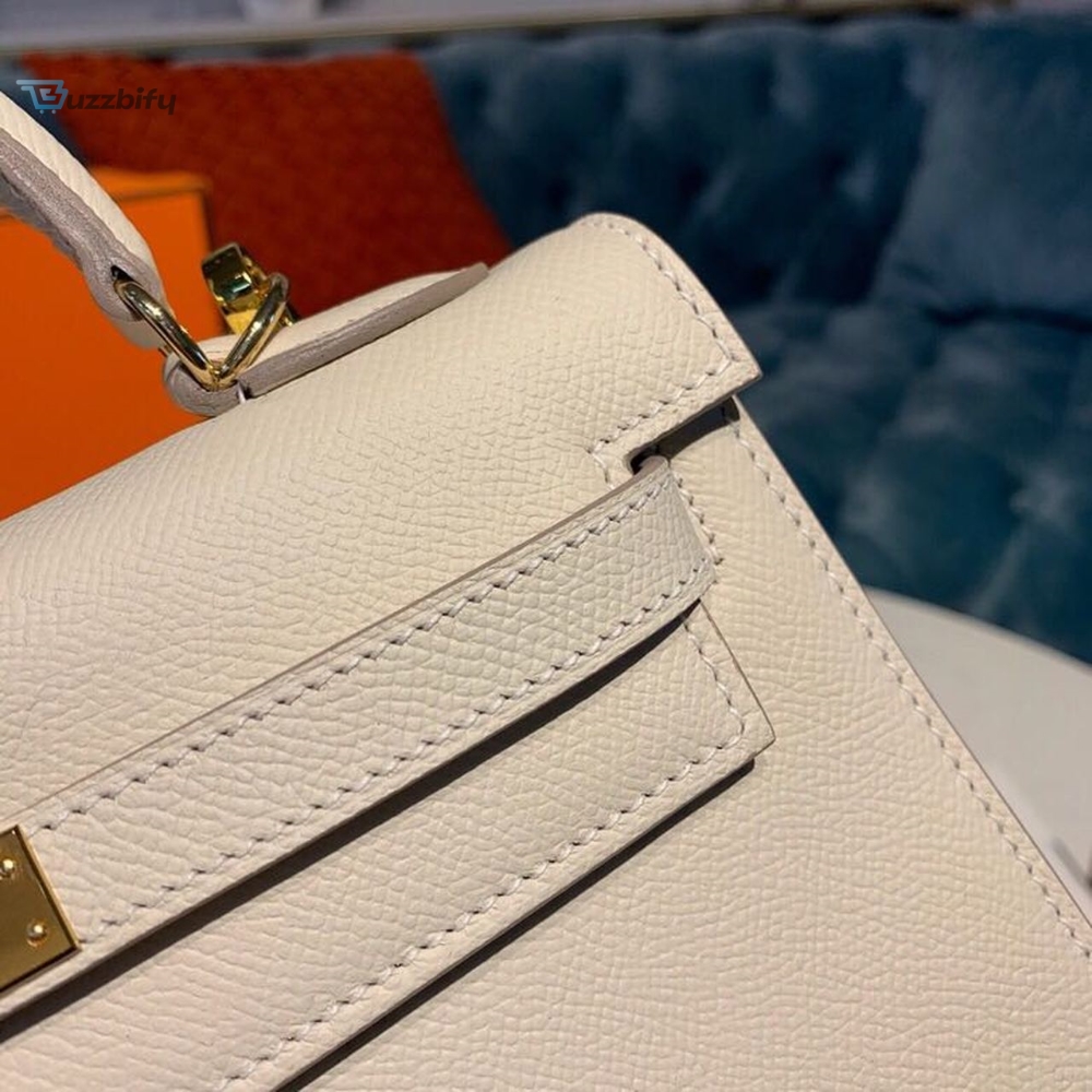 Hermes Kelly Craie For Women Gold Toned Hardware 10In25cm