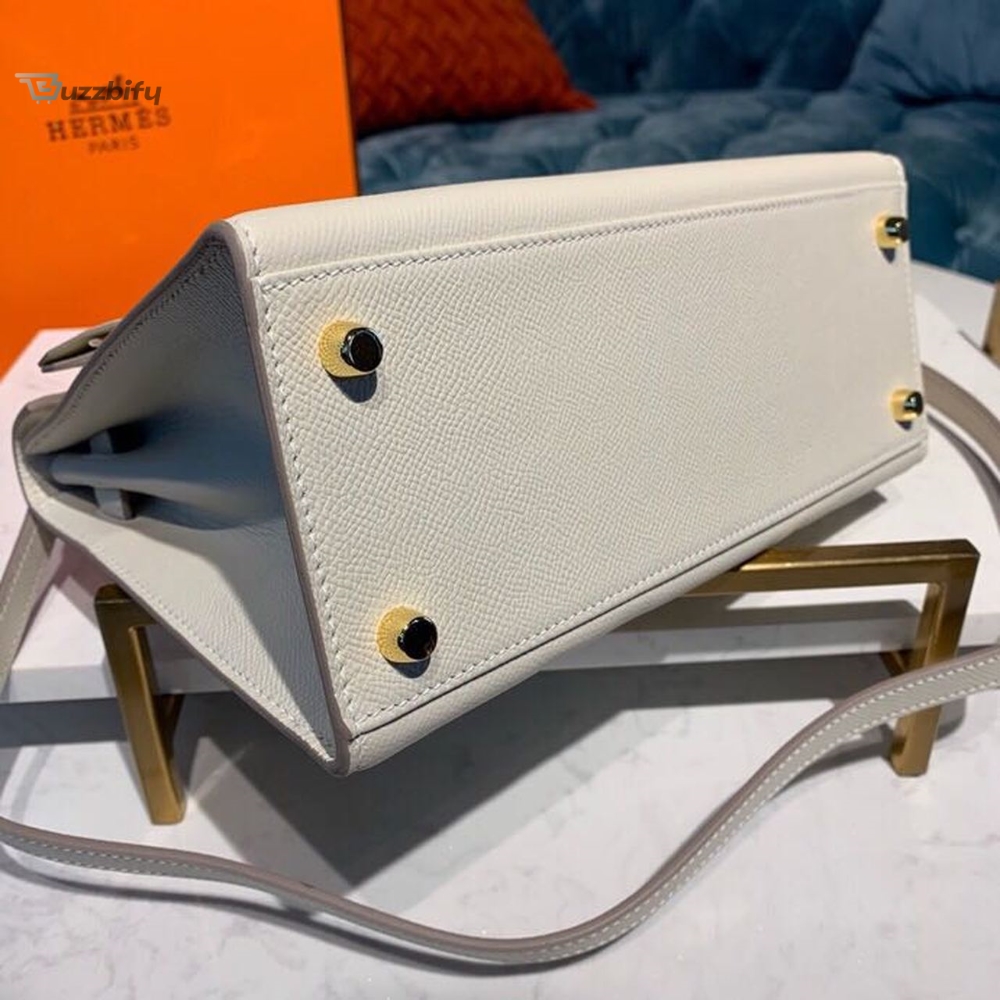 Hermes Kelly Craie For Women Gold Toned Hardware 10In25cm