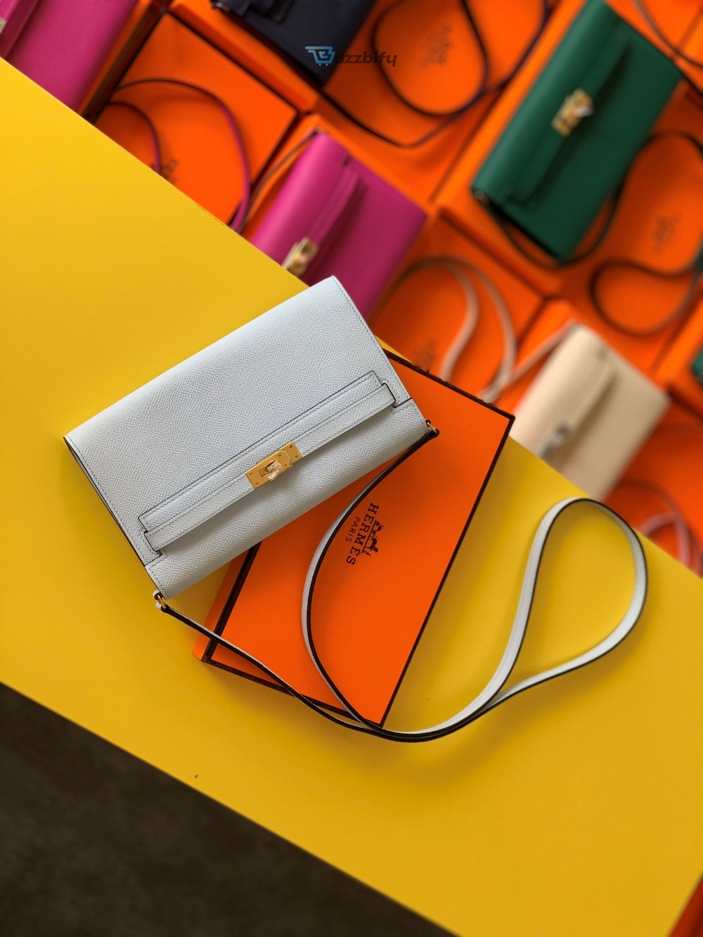 Hermes Kelly Wallet To Go Woc Epsom White For Women Womens Wallet 8.3In21cm