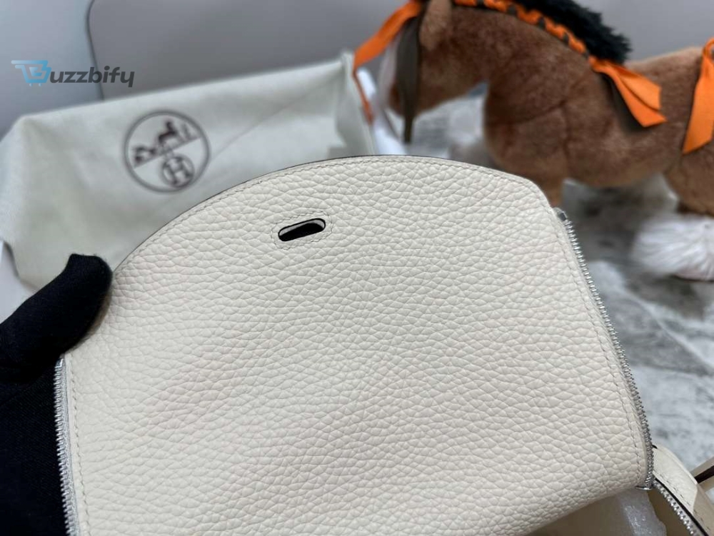 Hermes Lady Lindi Bag Whiteblackgreen Khaki For Women 10.2In26cm