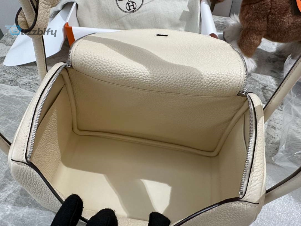 Hermes Lady Lindi Bag Whiteblackgreen Khaki For Women 10.2In26cm
