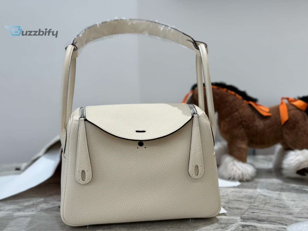 Hermes Lady Lindi Bag Whiteblackgreen Khaki For Women 10.2In26cm