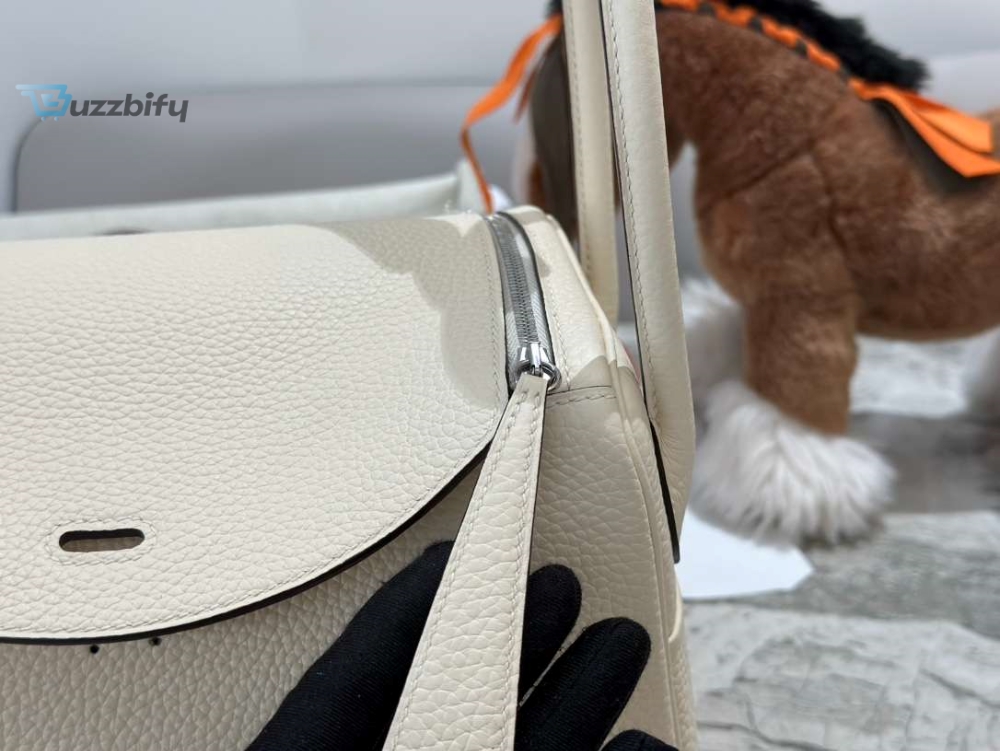 Hermes Lady Lindi Bag Whiteblackgreen Khaki For Women 10.2In26cm