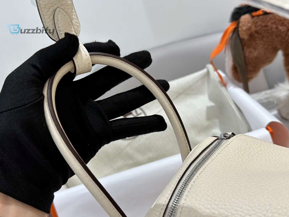 Hermes Lady Lindi Bag Whiteblackgreen Khaki For Women 10.2In26cm