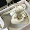 Hermes Lindy Mini White Togo Bag With Gold Hardware For Women Womens Handbags Shoulder And Crossbody Bags 7.5In19cm