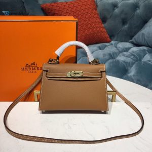 Hermes Mini Kelly Gold For Women Gold Toned Hardware 7.5In19cm