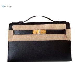 Hermes Mini Kelly Kp Pochette Blacklight Brownpinkyellowwhite For Women 22Cm  8.7In