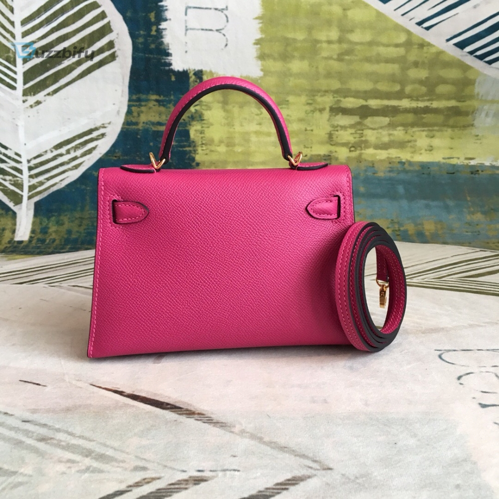 Hermes Mini Kelly Pink For Women Gold Toned Hardware 7.5In19cm