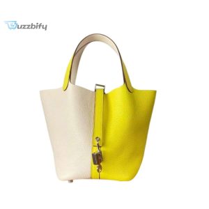 Hermes Picotin Lock 18 Bag Yellowbrown For Women 7.1In28cm