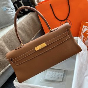 Hermes Shoulder Kelly Ck37 Brown For Women Gold Color Hardware 16.5In42cm