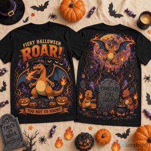 Pokémon Charizard Fiery Halloween Roar Two-Sided Graphic T-Shirt