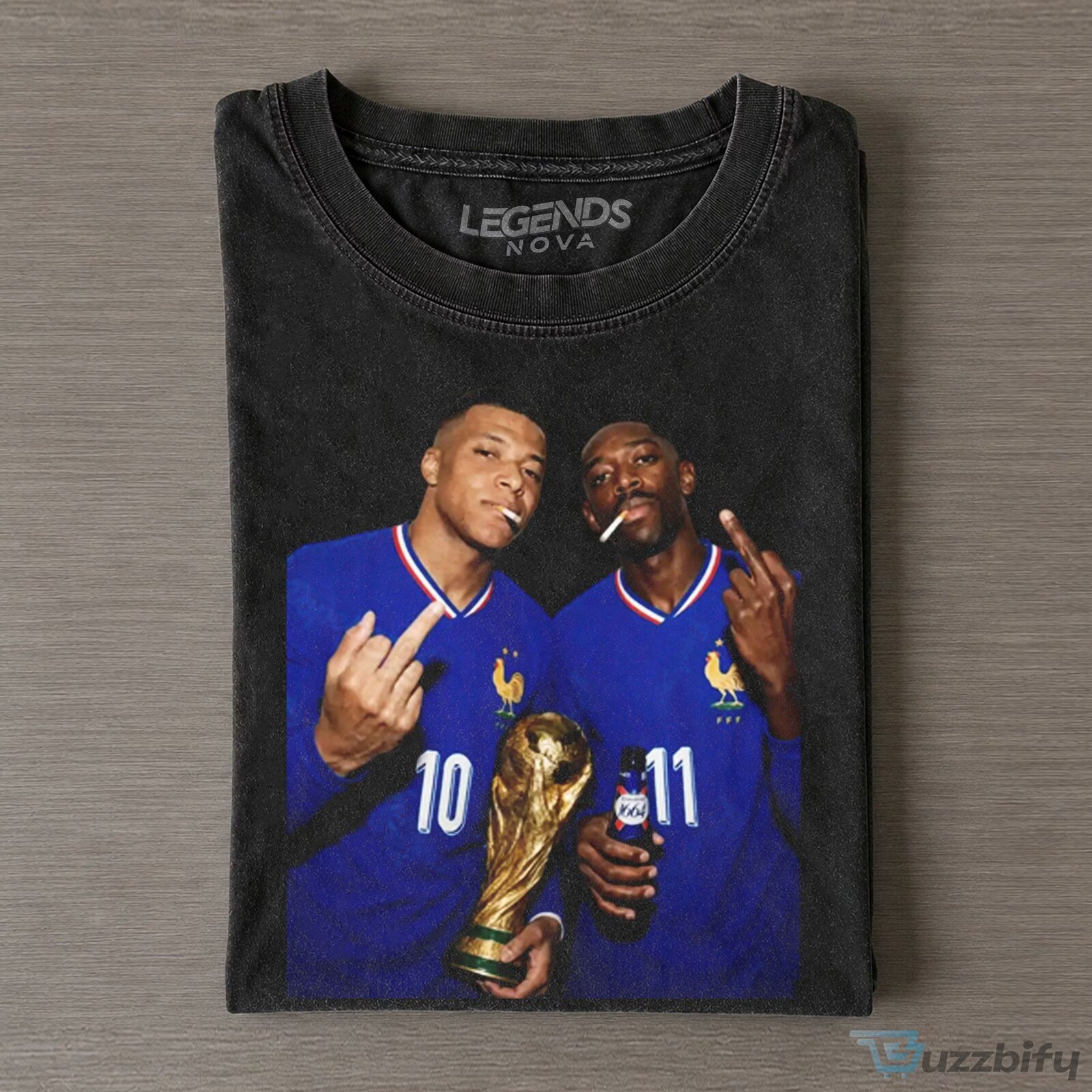 Kylian Mbappé Ousmane Dembélé France Football World Cup Champions T-Shirt