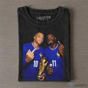 Kylian Mbappé Ousmane Dembélé France Football World Cup Champions T-Shirt