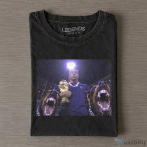 Kylian Mbappé World Cup Champion with Dogs Graphic Black T-Shirt