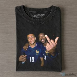 Kylian Mbappé and Ousmane Dembélé France Football Team Graphic T-Shirt
