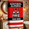 HCB Südtirol Alperia Foxes Personalized Red and White Bath Towel