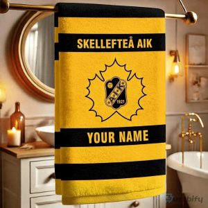 Skellefteå AIK SHL Team Personalized Bath Towel Gift