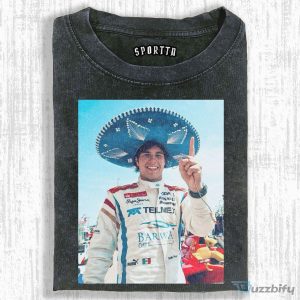 Sergio Pérez Formula 1 Racing Driver Sombrero Celebration T-Shirt