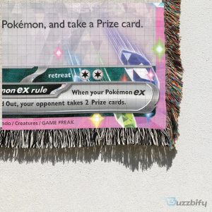 Umbreon EX Pokémon Trading Card Game Design Woven Blanket