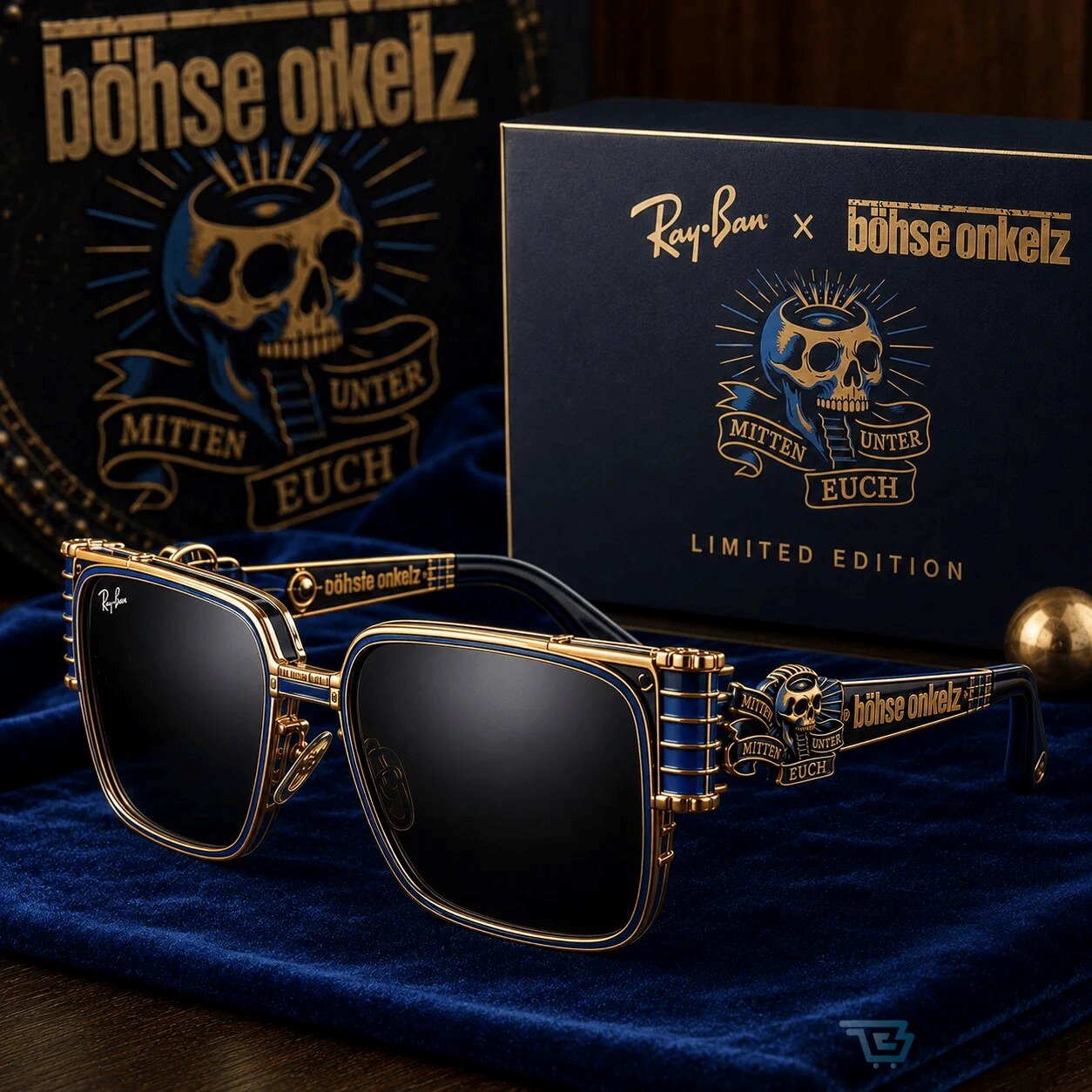 Böhse Onkelz Limited Edition Ray-Ban Mitten Unter Euch Skull Sunglasses